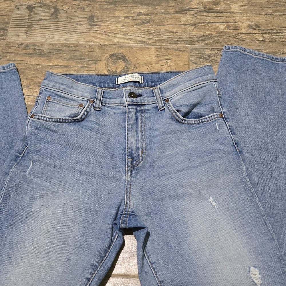 Principle Denim Innovators Straight Leg Jeans - Light Blue